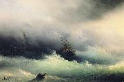 Ivan Aivazovsky Ships in a Storm France oil painting artist